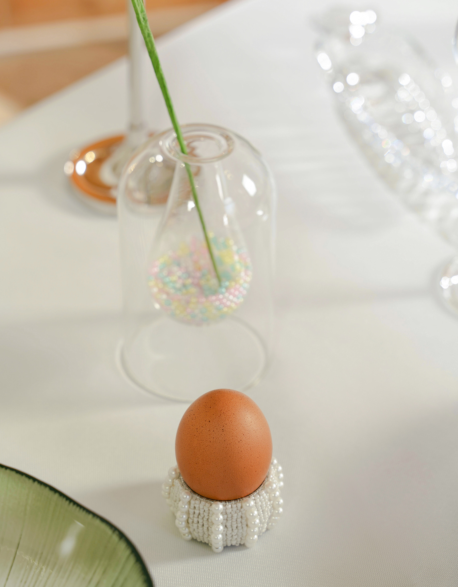 Скатерть, 170х250 см, полиэстер, белая, Кролик в цветах, Easter, image-5