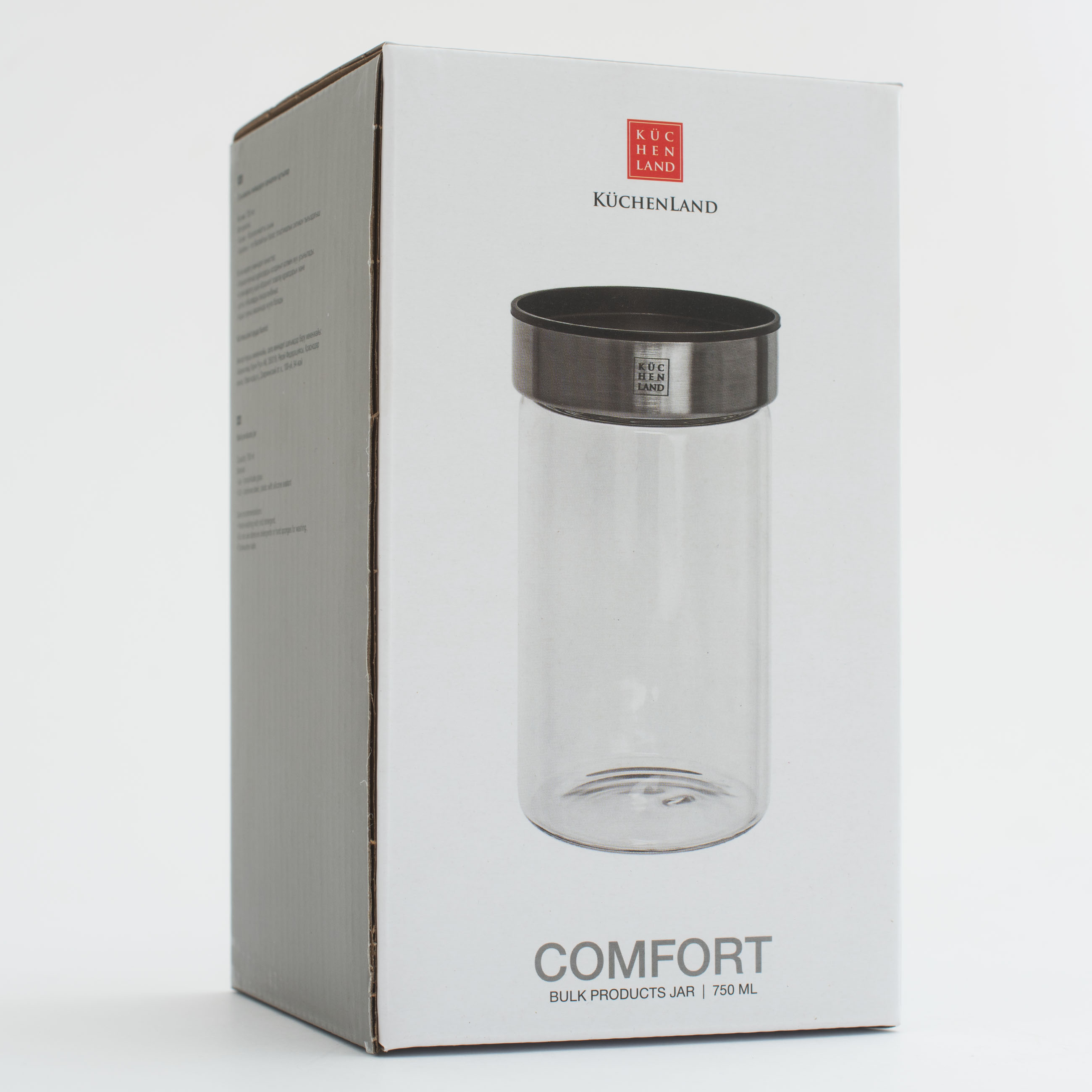 Банка для сыпучих продуктов, 750 мл, стекло Б/пластик, Comfort, image-5