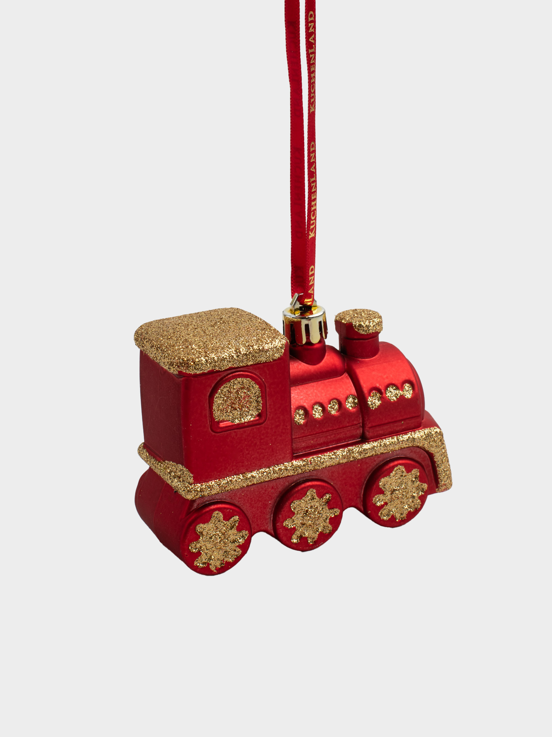 Шырша ойыншығы, 10х5 см, пластик, жылтырақтары бар, түсті, Паровоз, Figure christmas, image-2