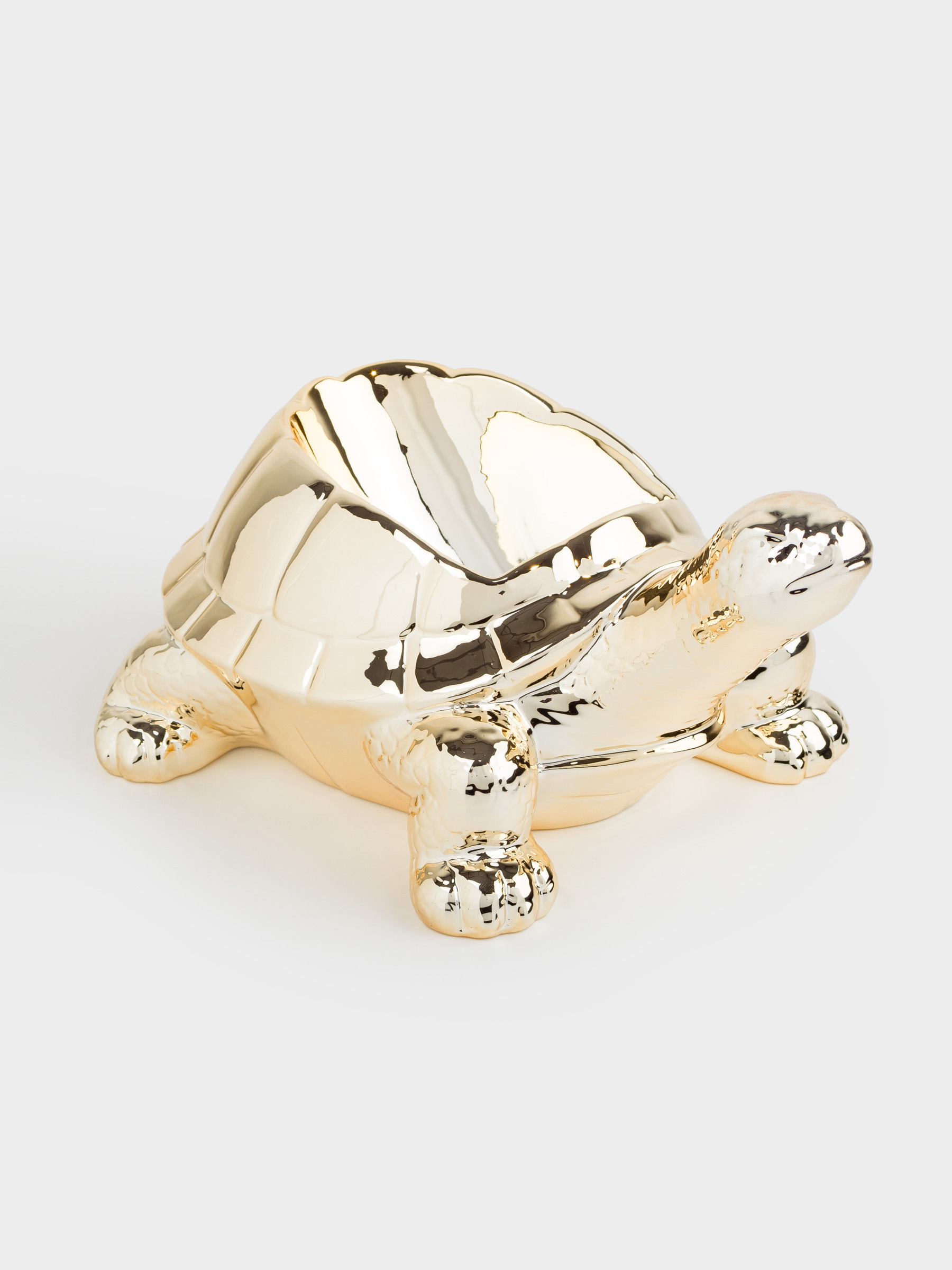 Подставка для винной бутылки, 26х13 см, фарфор P, золотистая, Черепаха, Grand turtle, image-1