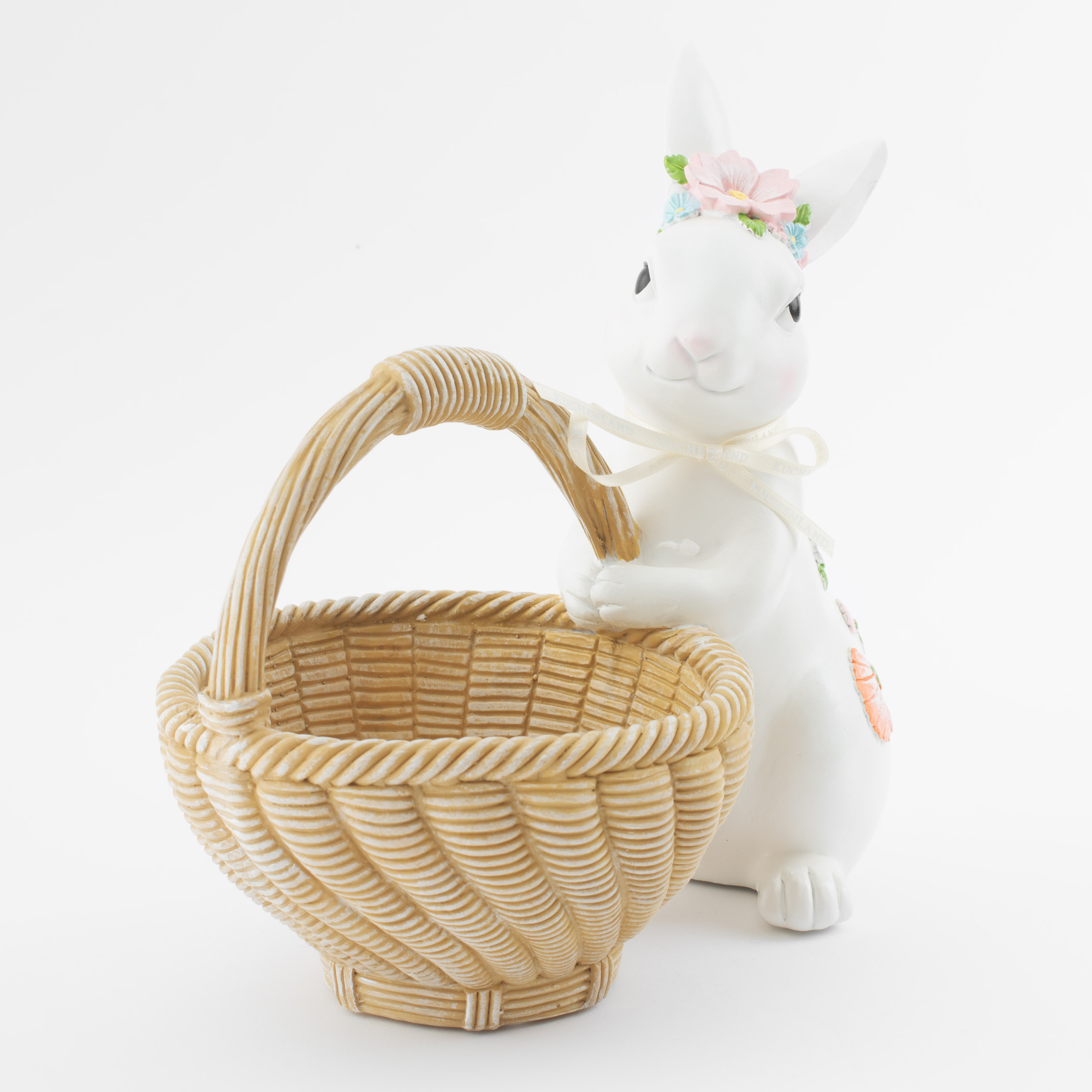 Конфетница, 25х16 см, полирезин, Кролик с корзинкой, Easter изображение № 4
