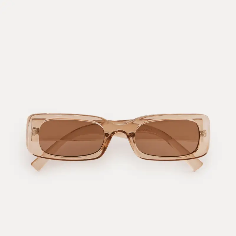 Очки солнцезащитные, пластик, прямоугольные, коричневые, Eyewear ,image-0