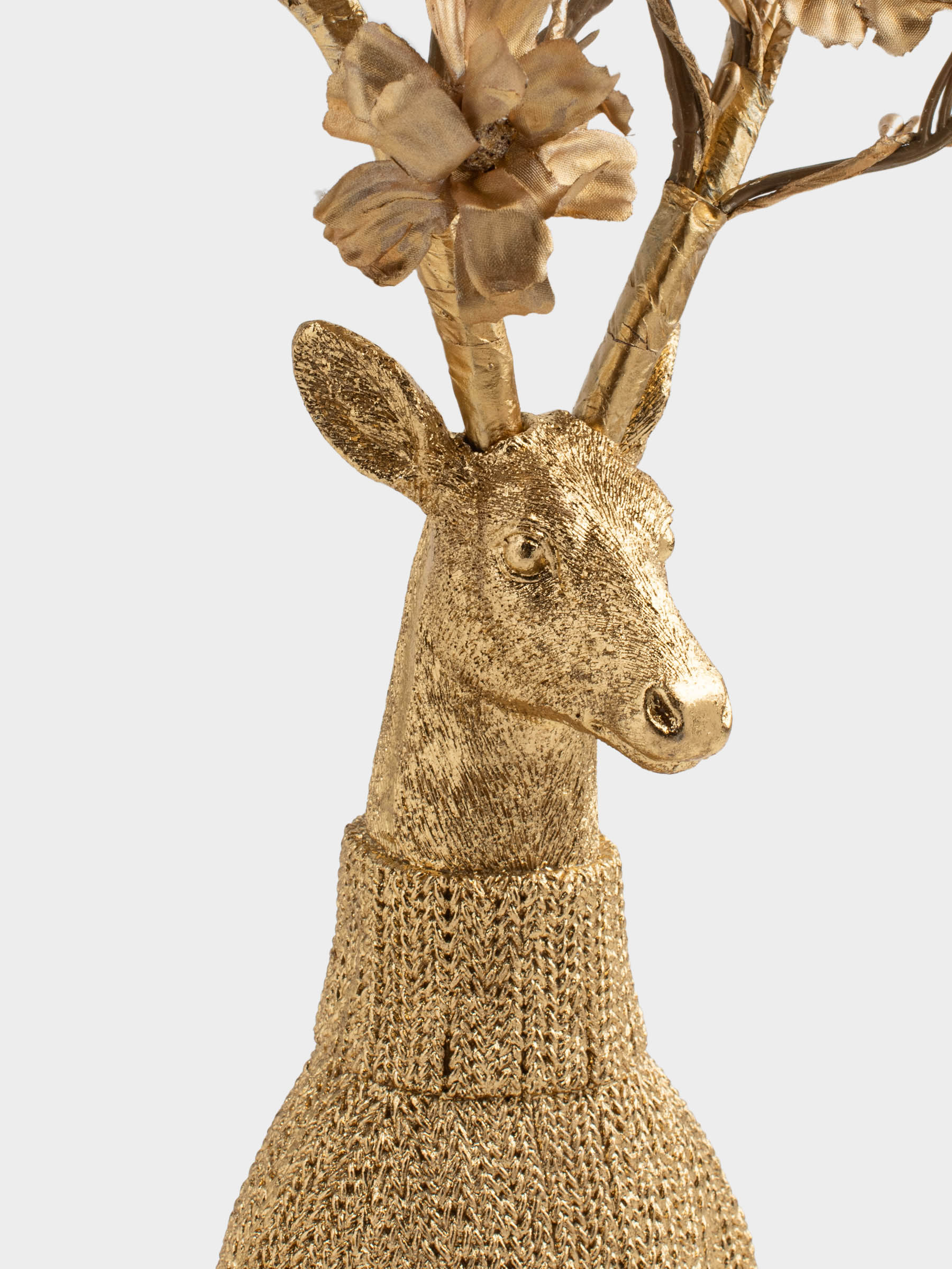 Статуэтка, 40 см, полирезин, золотистая, Олень в свитере, Deer, image-8
