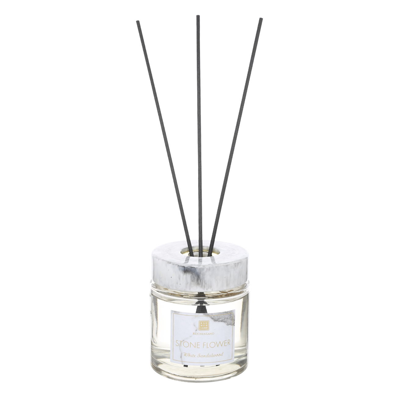 Хош иісті диффузор, 200 мл, Ақ мәрмәр, White Sandalwood, Stone flower, image-0