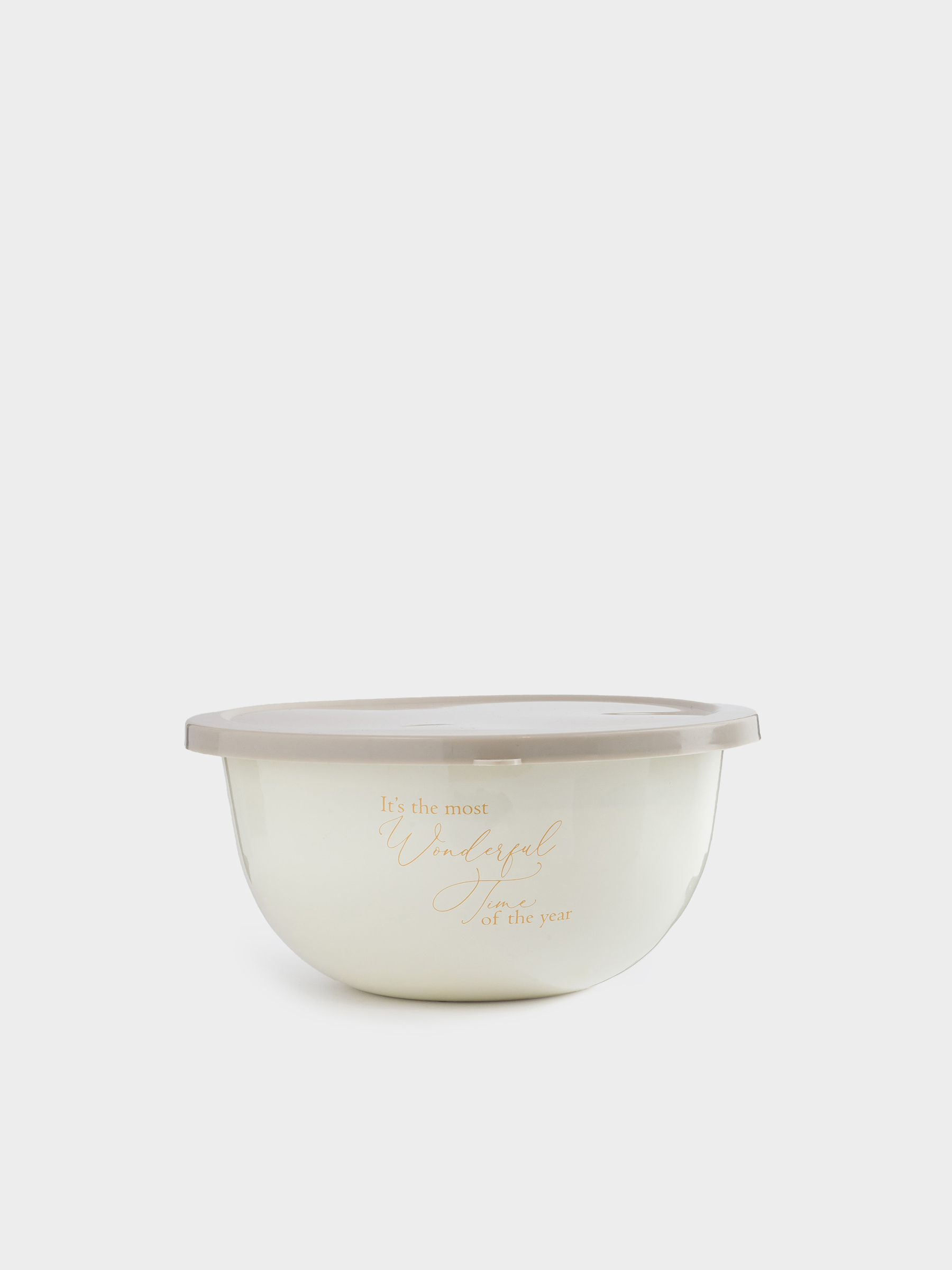 Миска, 1,8 л, с крышкой, металл эмалированный/пластик, молочная, Wonderful Time, Autumn enamel