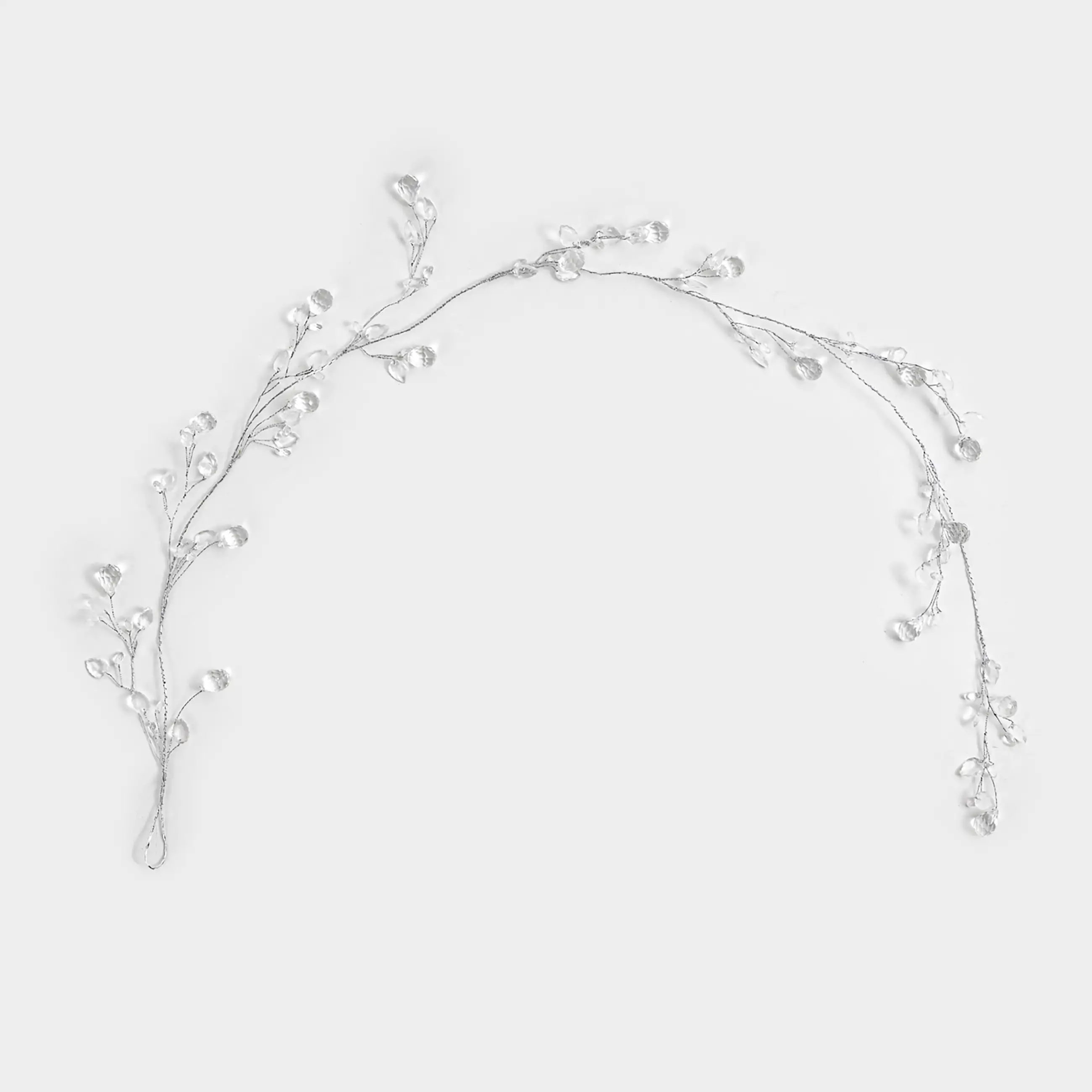 Ветка-гирлянда декоративная, 1,2 м, пластик/акрил, Кристаллы, Crystal decor