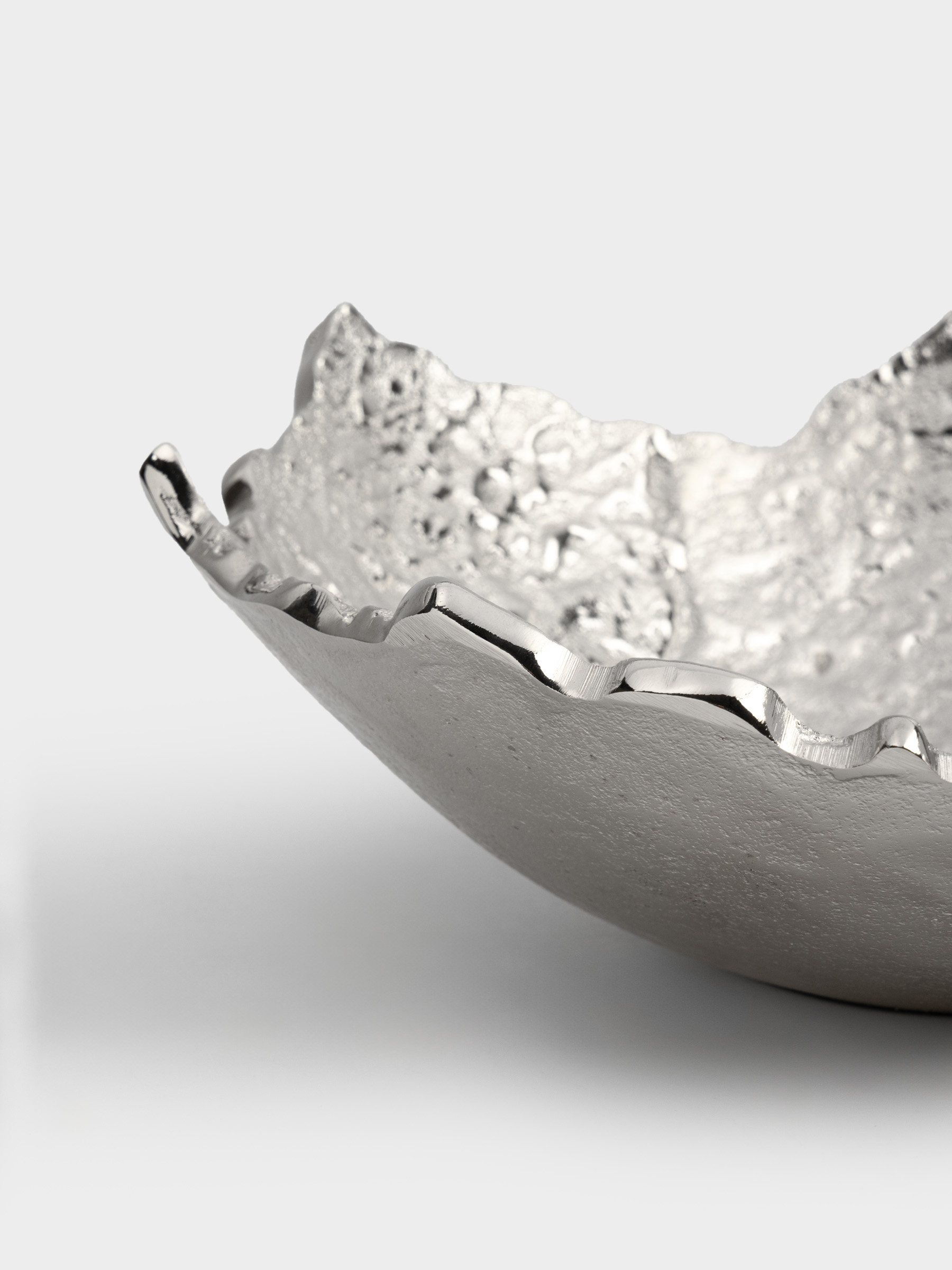 Ваза для фруктов, 31x10 см, металл, серебристая, Острые края, Fantastic, image-2