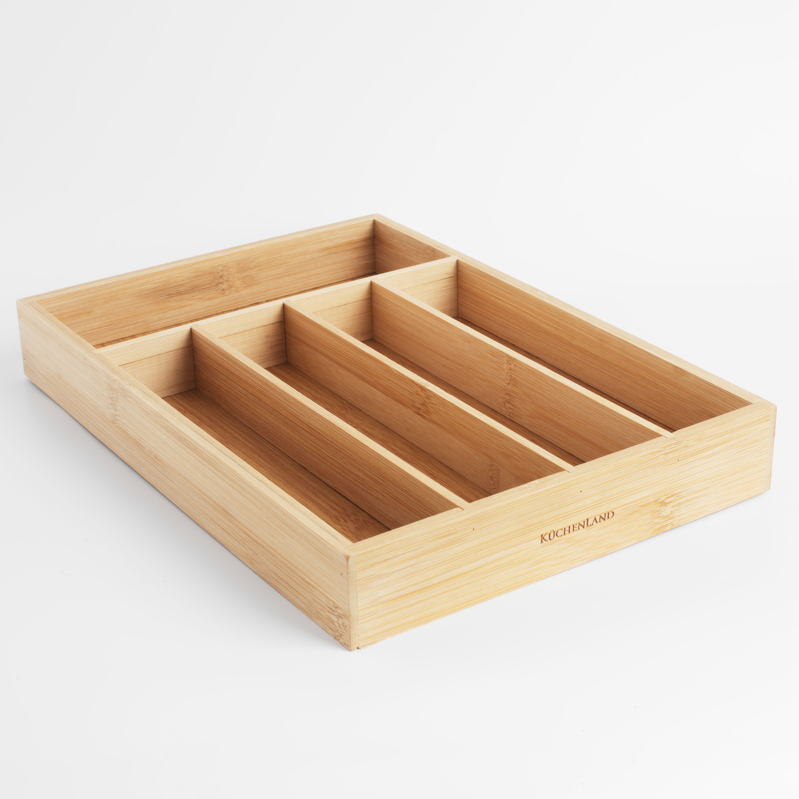 Лоток для столовых приборов, 23х33 см, 5 отд, бамбук, Bamboo, image-4
