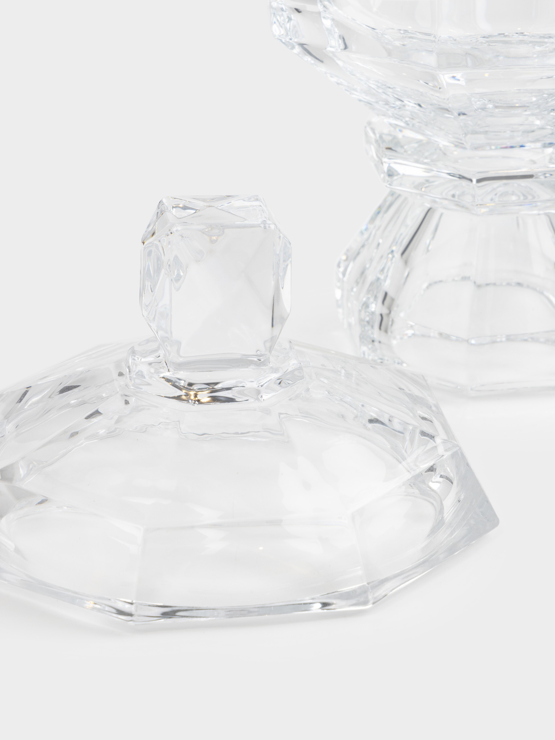 Кәмпит ыдысы, 17х27 см, 280 мл, аяқты, қақпағы бар, шыны, Қырлар, Terlano, image-2