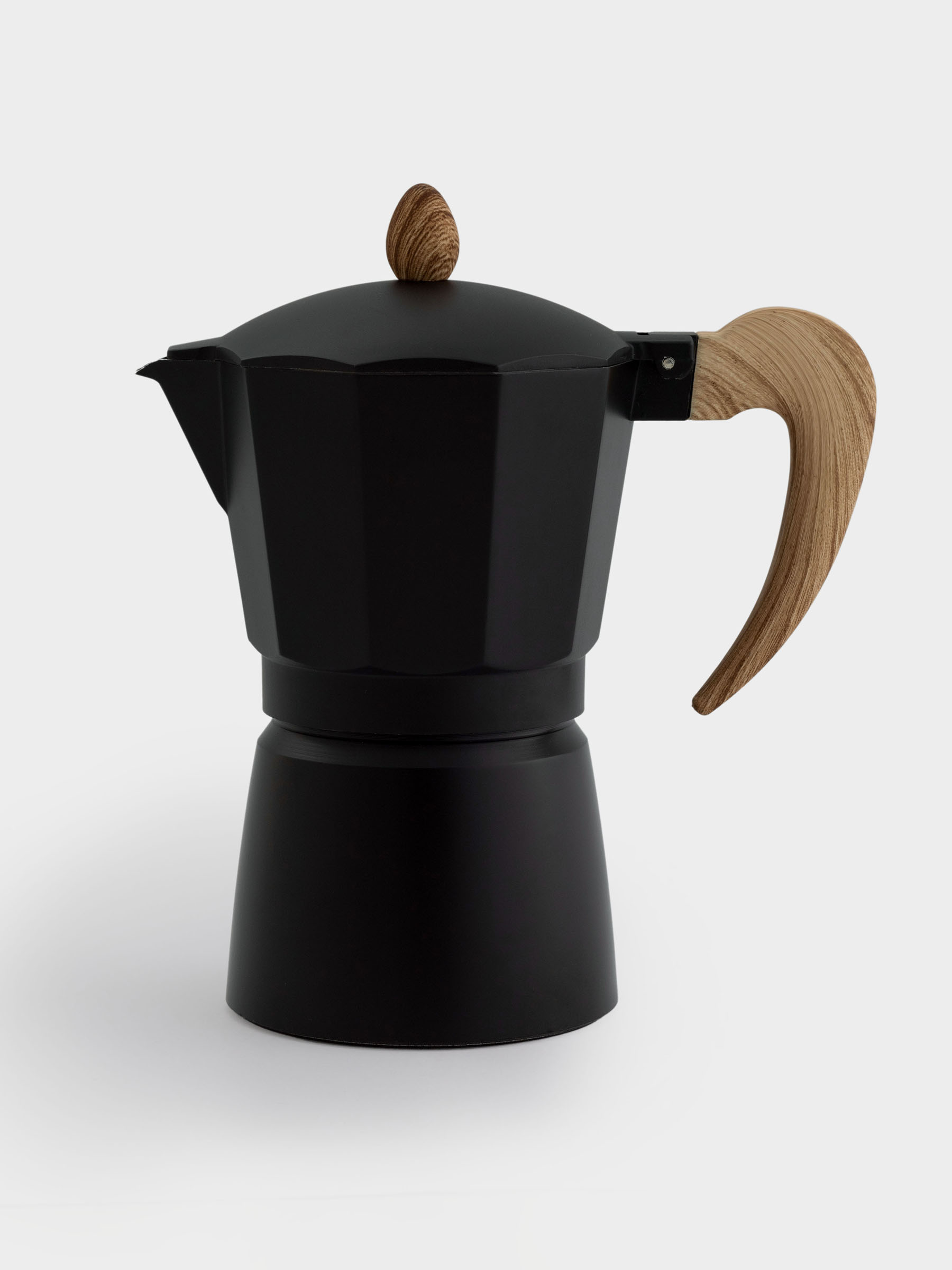 Кофеварка гейзерная, 300 мл, алюминий/пластик, черная, Espresso, image-1