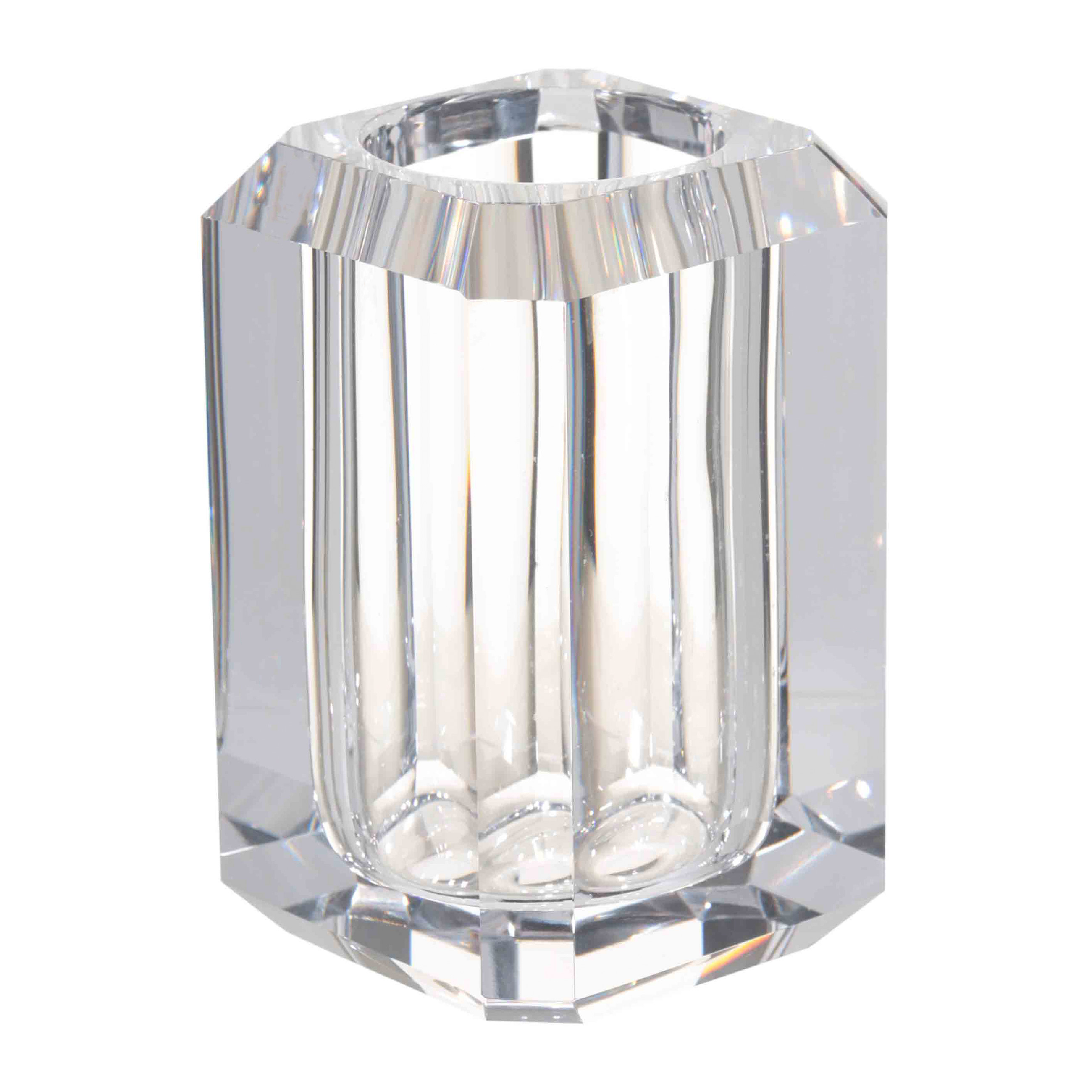 Тіс щеткаларына арналған стақан, 11 см, шыны, Қырлар, Shower Crystal Glance, image-0
