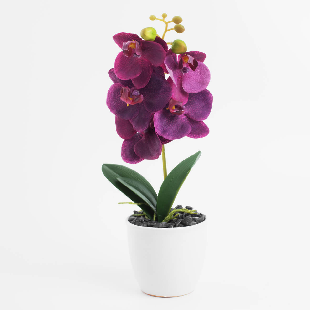 Жасанды өсімдік, 35 см, құмырада, полиэстер / керамика, қызғылт орхидея, Orchid изображение № 1