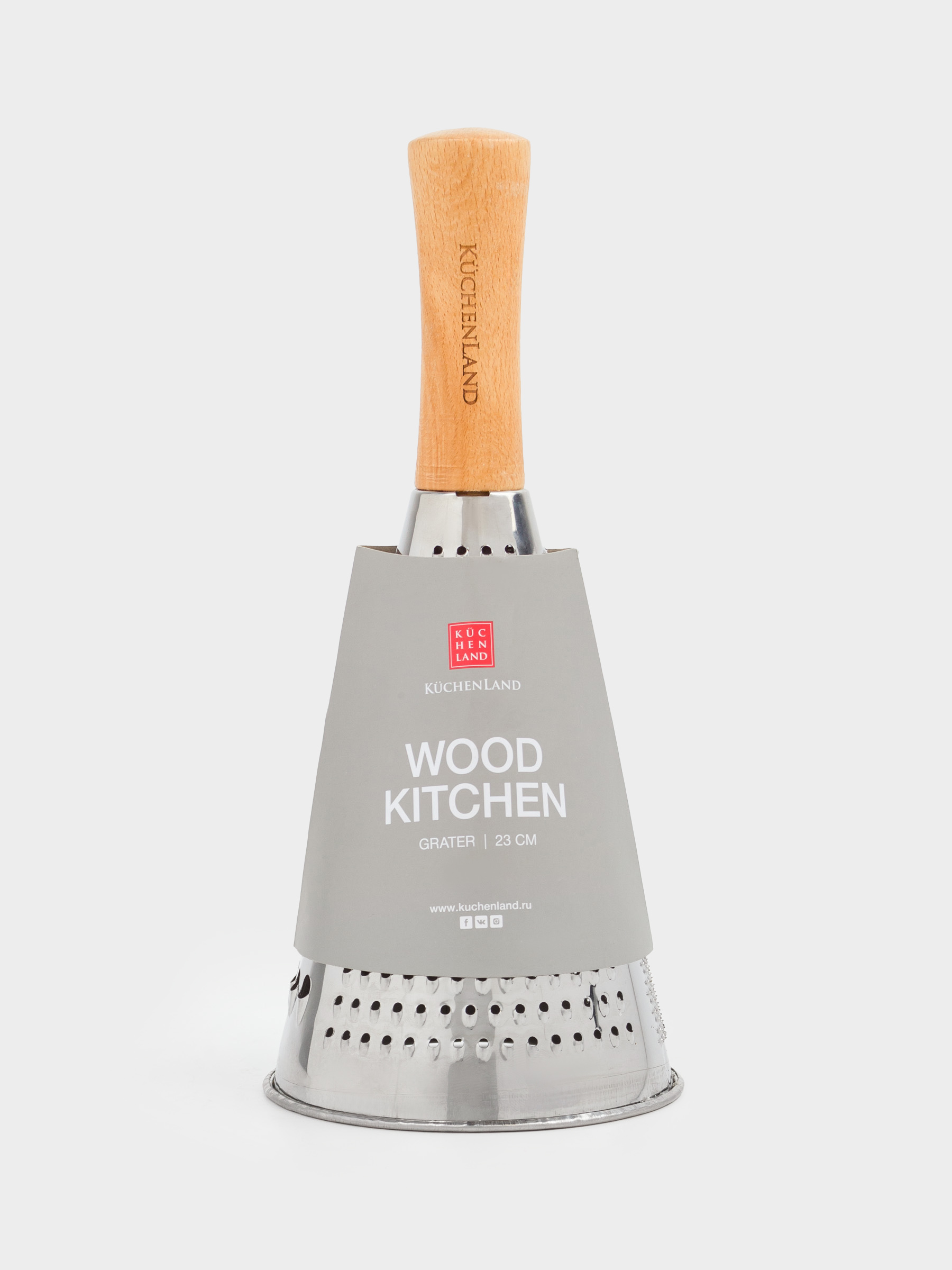 Терка, 24 см, сталь/дерево, круглая, Wood Kitchen, image-4