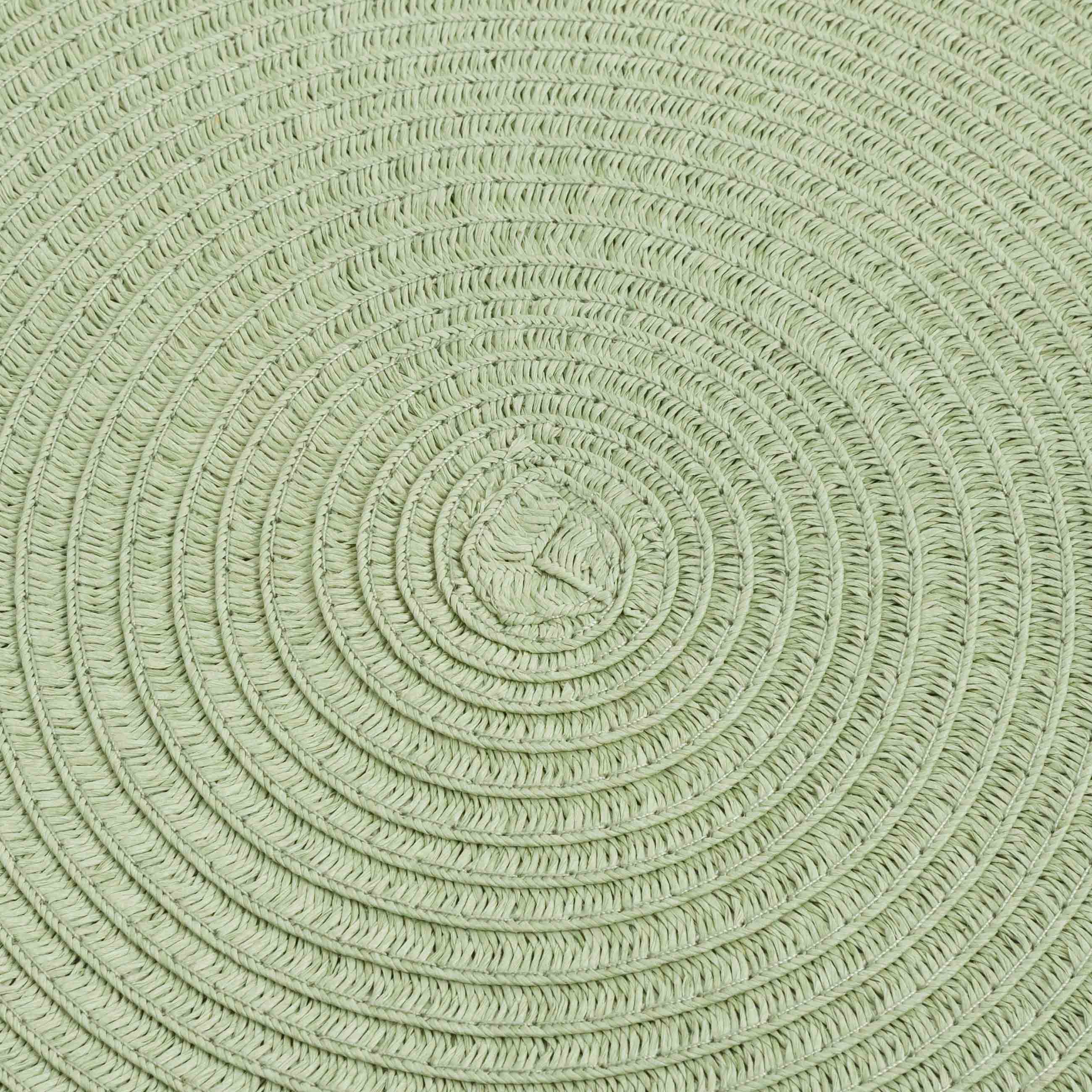 Салфетка под приборы, 38 см, целлюлоза, круглая, зеленая, Straw, image-1
