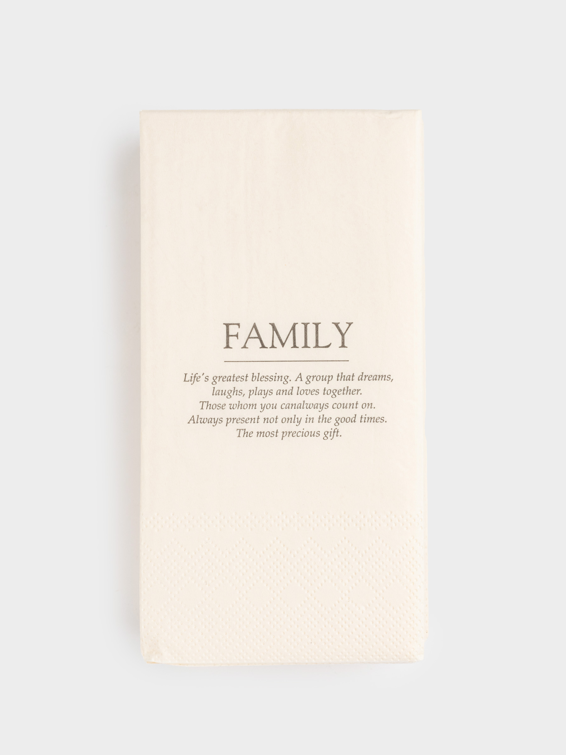 Қағаз майлықтар, 33х33 см, 20 дана, тікбұрышты, ақ, Family, Course, image-0