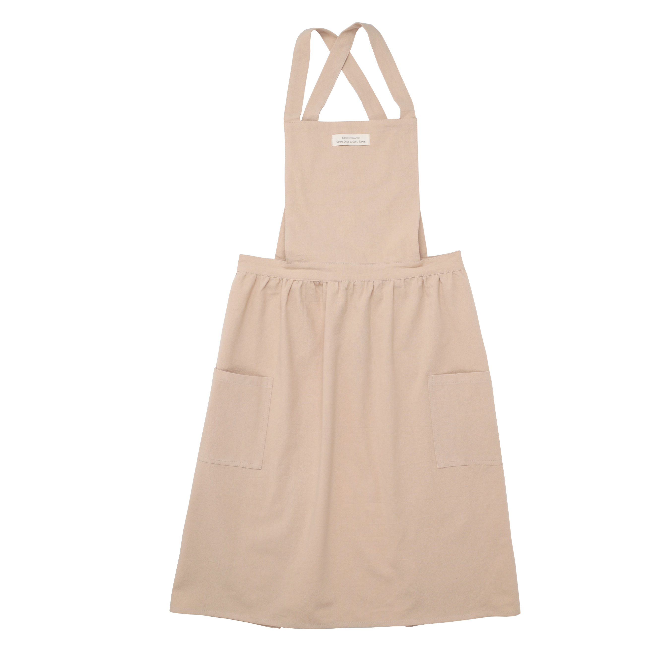Алжапқыш көйлек, 79х88 см, мақта, сарғылт қоңыр, Vintage kitchen, image-0