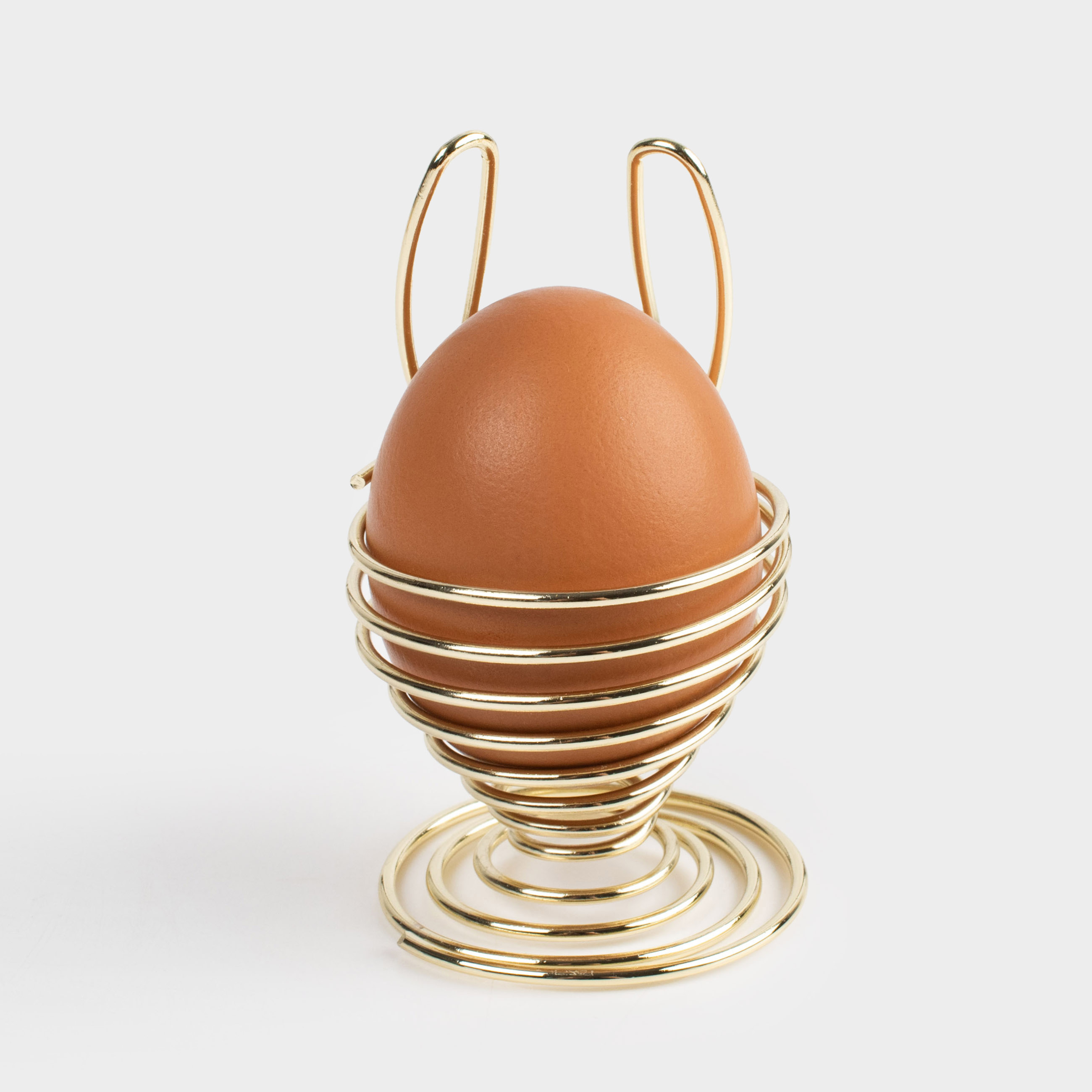 Подставка для яйца, 9 см, сталь, золотистая, Ушки кролика, Twist gold, image-3