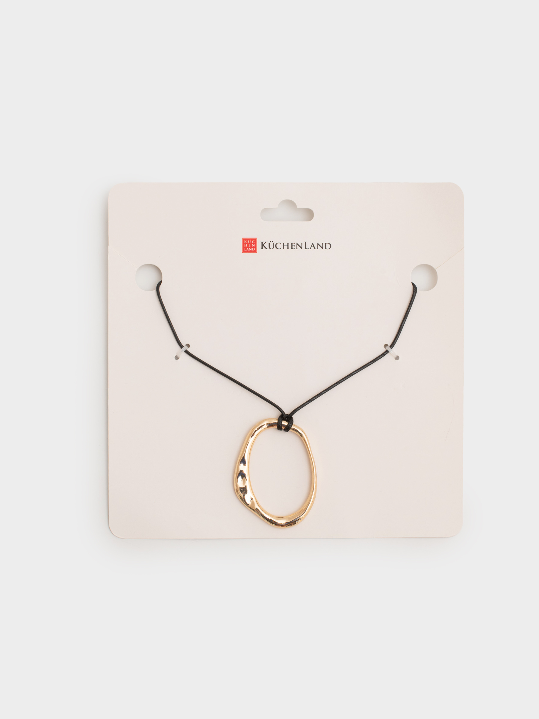 Цепочка-шнурок, 90 см, с подвеской, нейлон/металл, золотистая, Jewelry, image-3