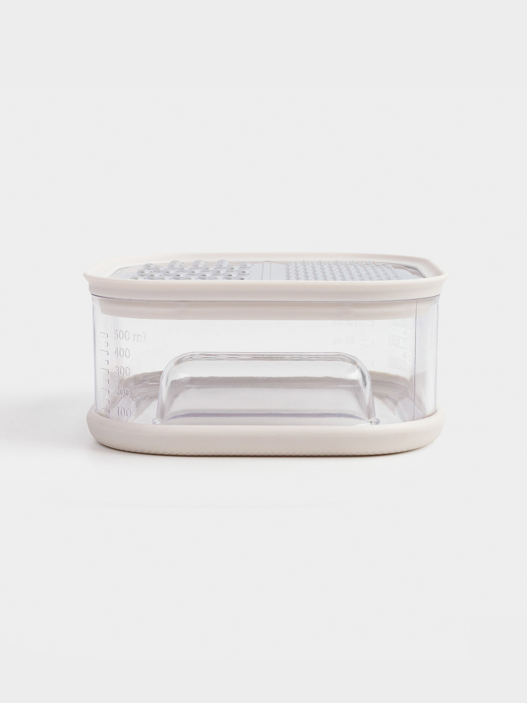 Терка, 14х14 см, с контейнером, сталь/пластик, молочная, Soft kitchen, image-2