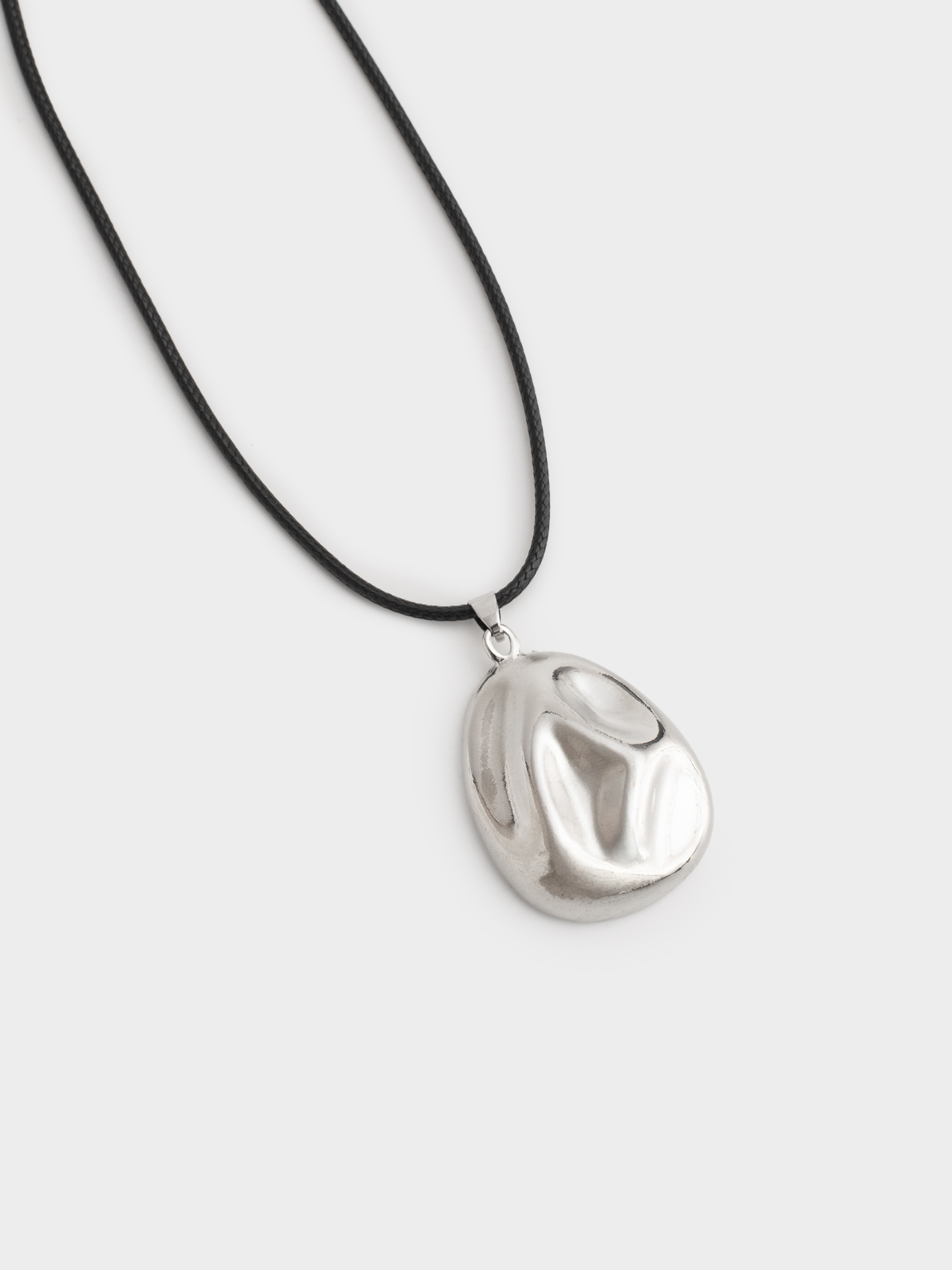 Шынжыр-бау, 1м, металл/полиэстер, күміс, Алқа, Jewelry, image-1