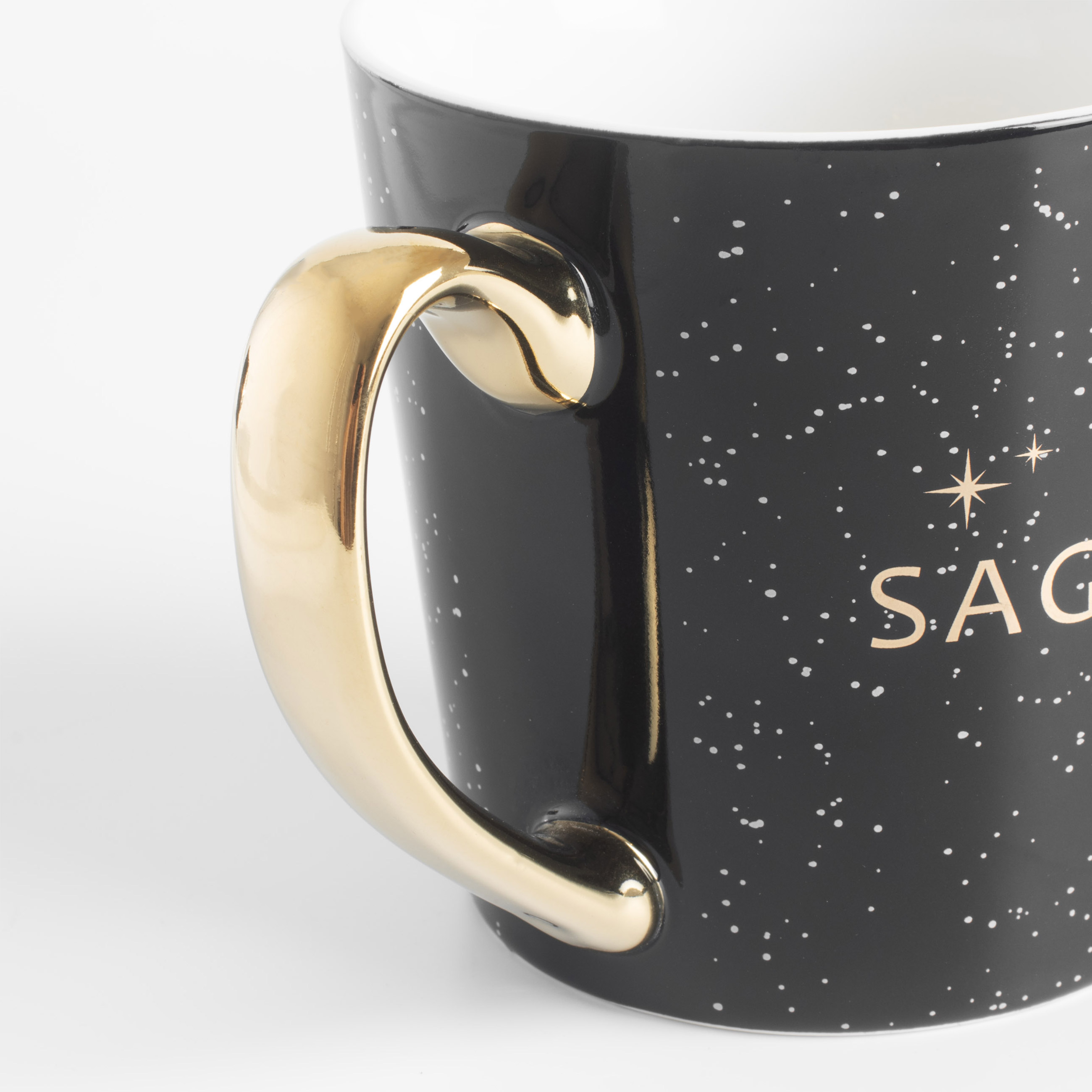 Кружка, 500 мл, фарфор N, черно-золотистая, Стрелец, Zodiac, image-2