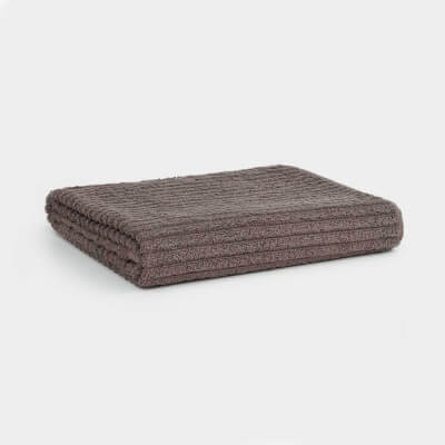 Полотенце, 40х60 см, хлопок, коричневое, Объемные полосы, Stripes cotton ,image-0