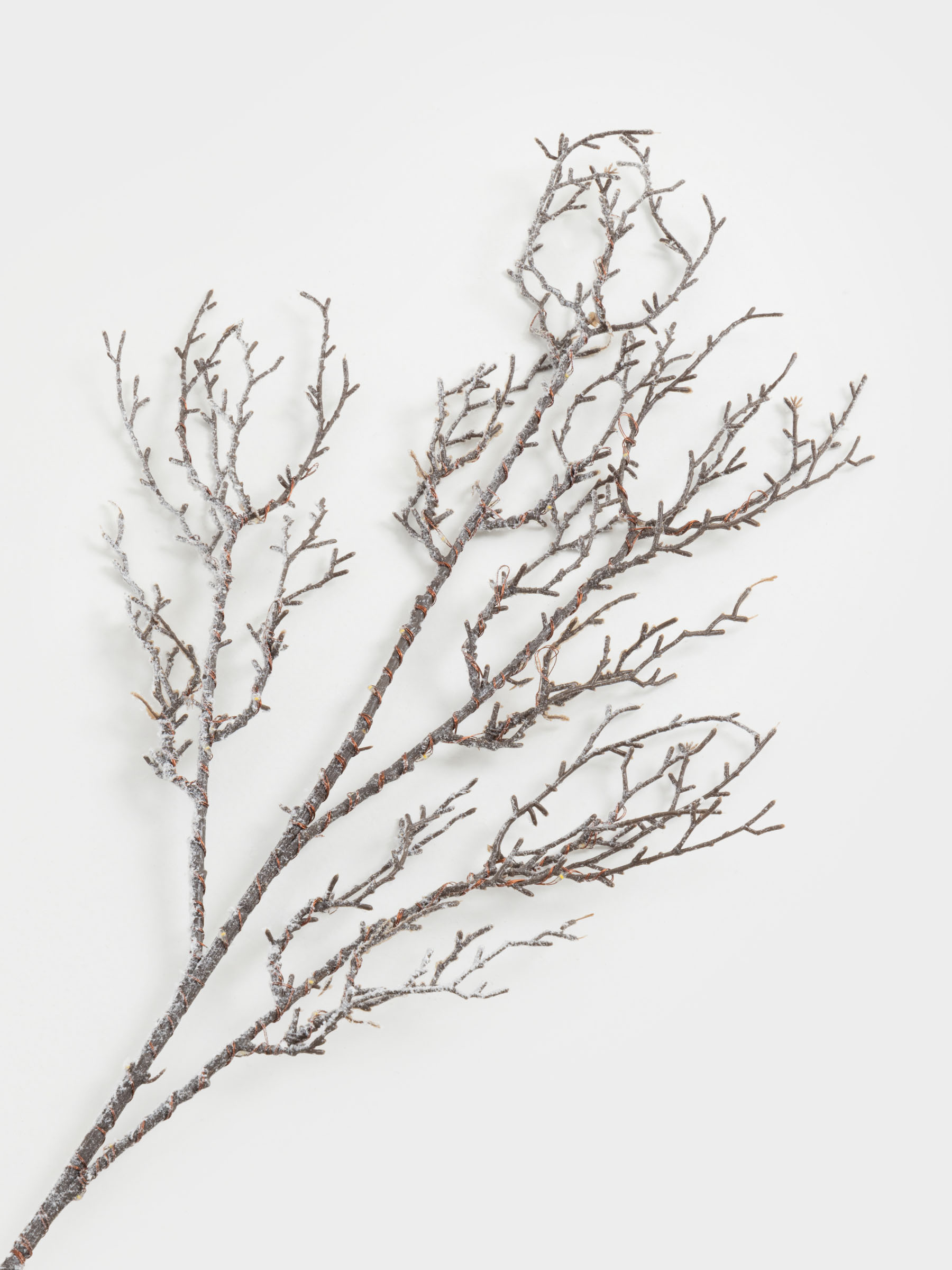 Сәндік бұтақ, 1 м, жарықтандырылған, ПВХ, күміс, Festive mood, image-1