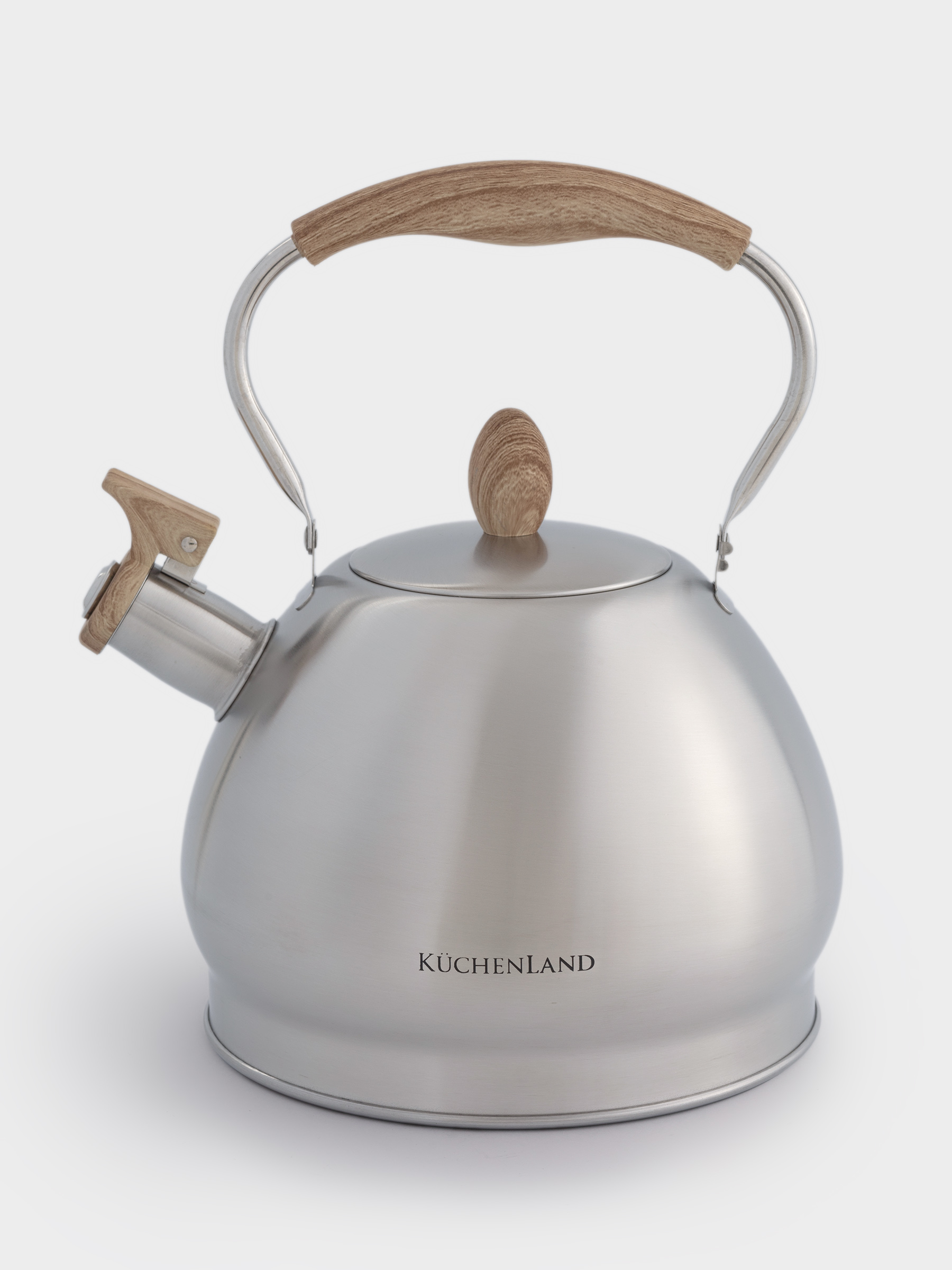Чайник, 3,4 л, со свистком, сталь/нейлон, бежевый/матовый, Whistle, image-0