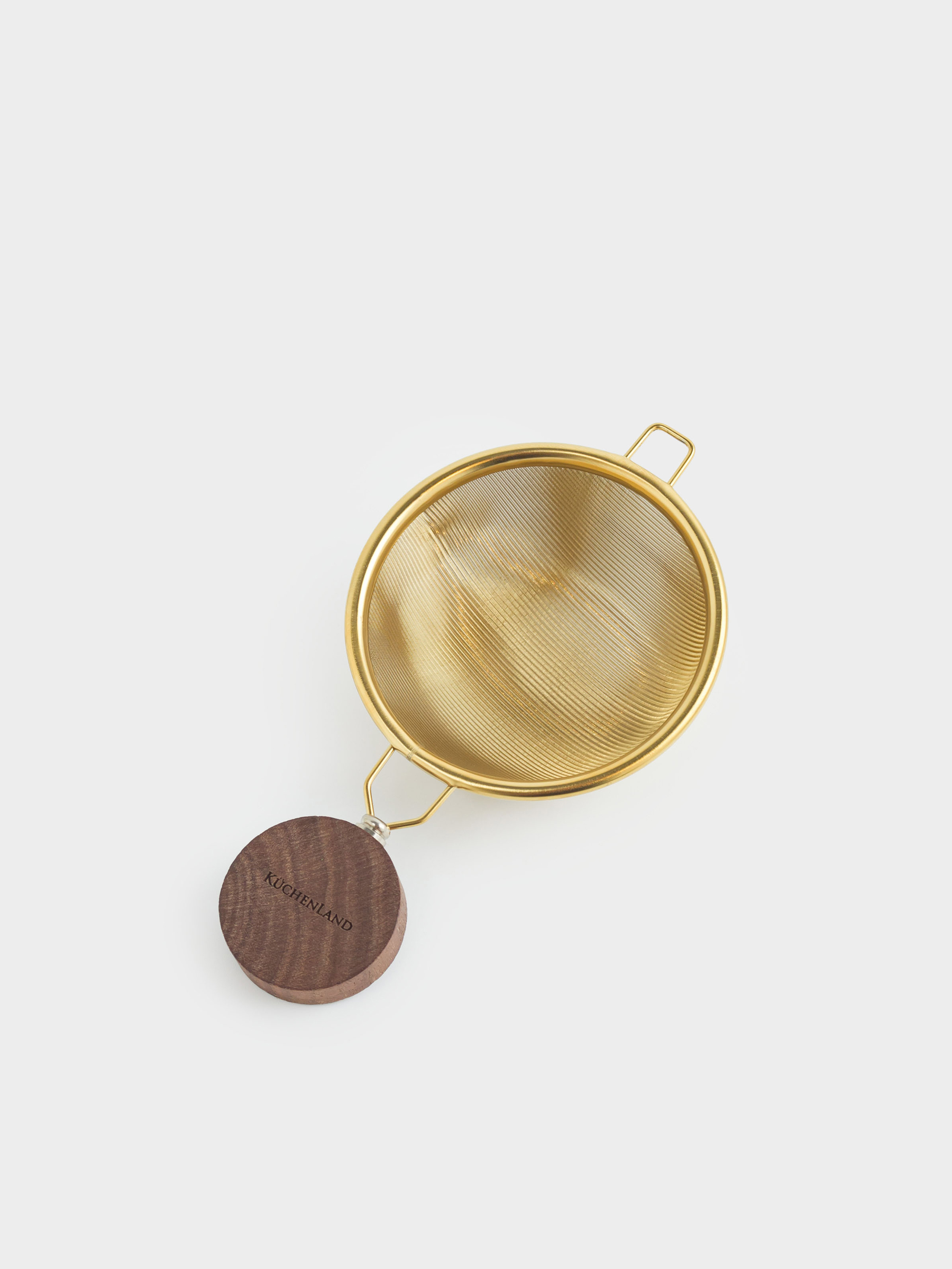 Сито для заваривания чая, 14 см, сталь/дерево, золотистое, Ложка, Classic gold, image-2