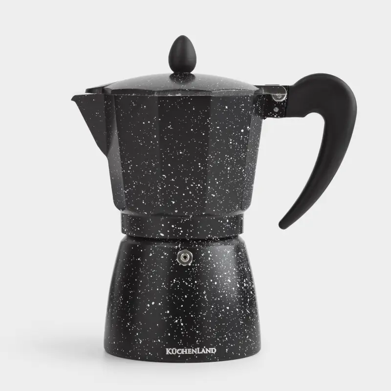 Кофеварка гейзерная, 300 мл, алюминий/пластик, черная, в крапинку, Espresso ,image-0