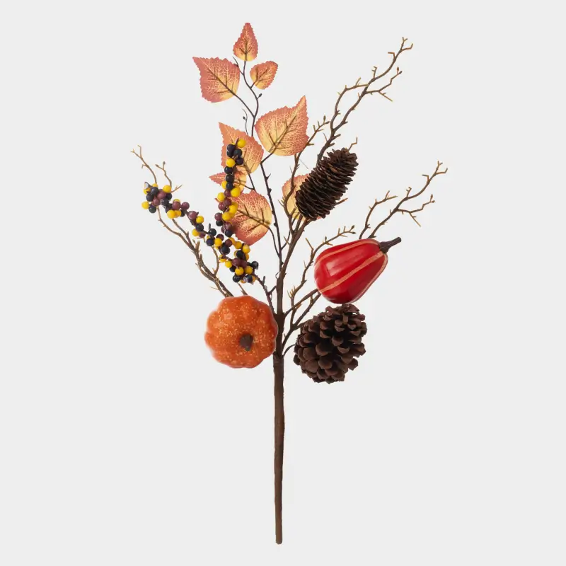 Сәндік бұтақ, 50 см, пластик/қағаз, Күзгі жиын-терін, Forest symphony decor