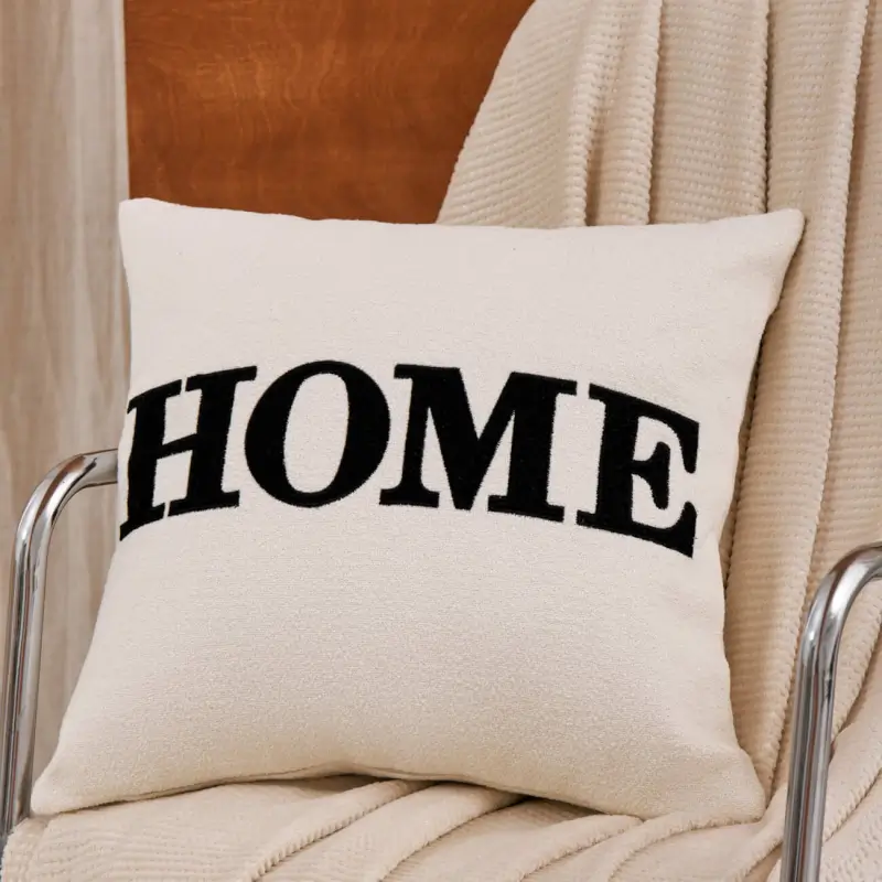 Сәндік жастық, 45х45 см, полиэстер, сүт түстес, Home deco