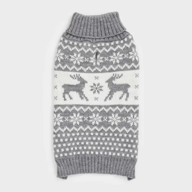 Свитер для животных,  акрил, серо-белый, Рождественский узор, Fashion pet ,image-0