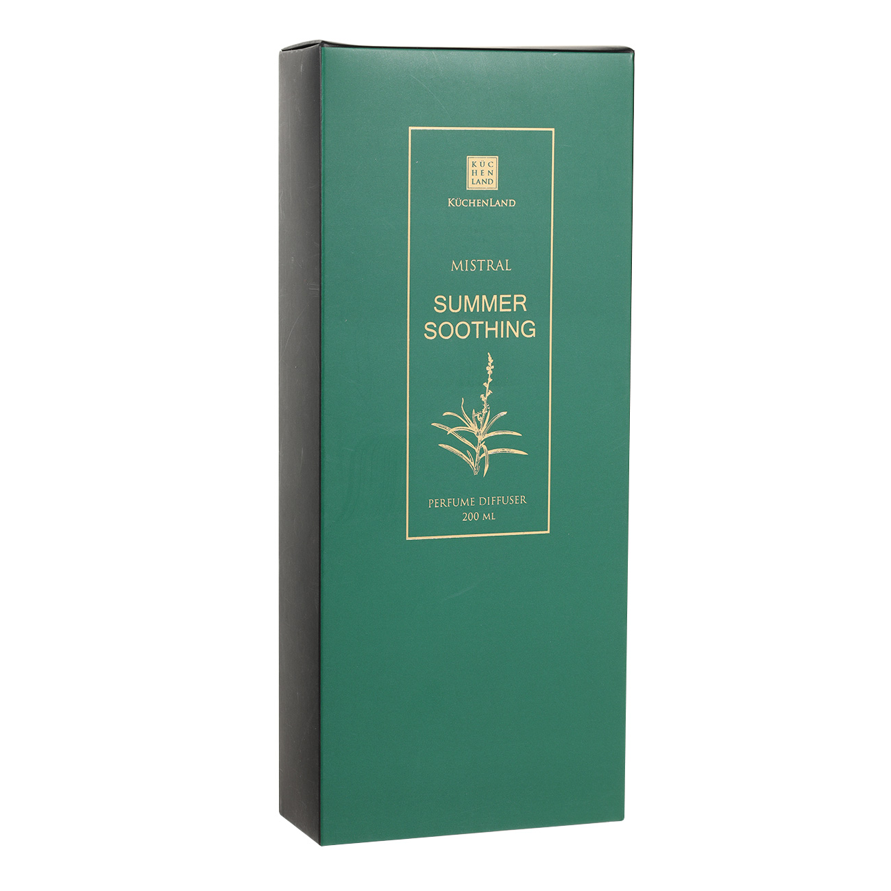 Ароматический диффузор, 200 мл, с кисточкой, зеленый, Summer Soothing, Mistral, image-1