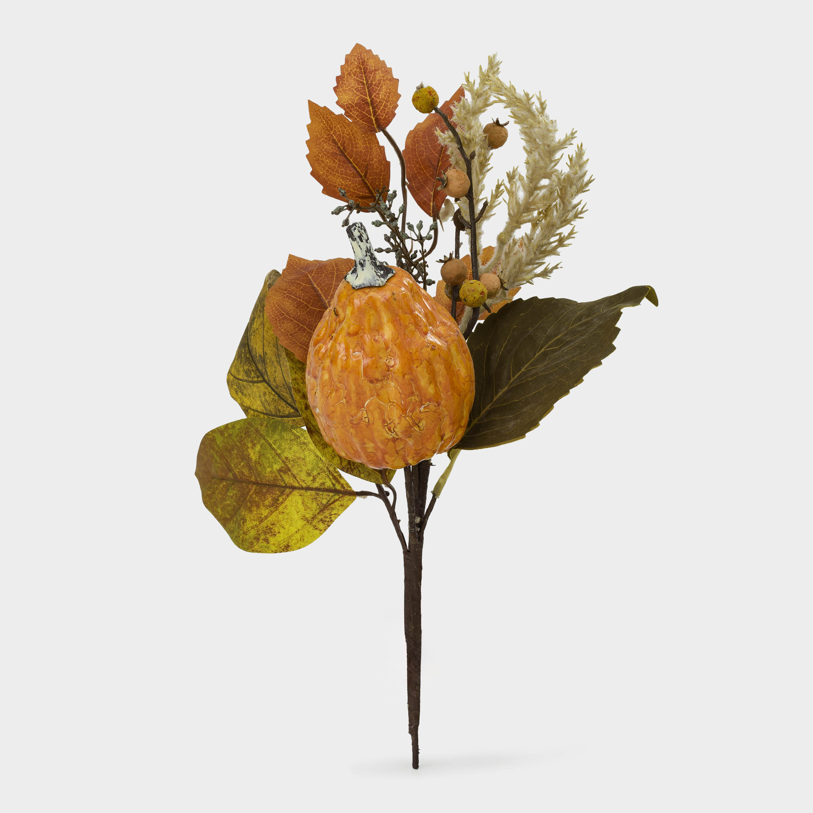 Сәндік бұтақ, 36 см, көбік/пластик, асқабақ және желелер, Forest symphony decor, image-2