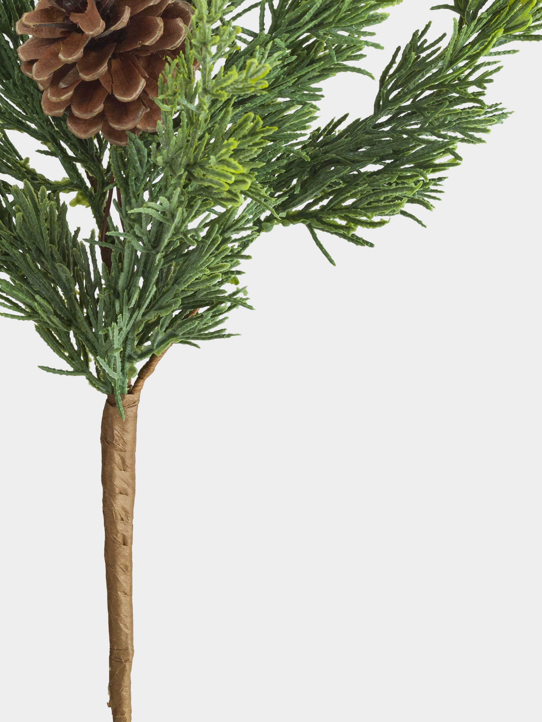 Ветка декоративная, 91 см, полиэтилен/пенопласт, Хвоя с шишками, Conifer decor, image-3