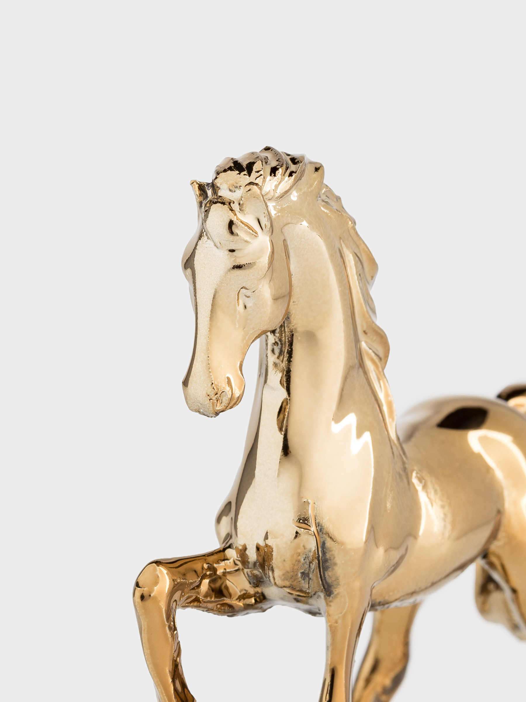 Мүсінше, 8 см, полирезин, шампан, Жылқы, Horse gold, image-3