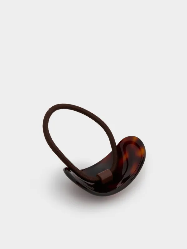 Резинка для волос, 6 см, акрил, коричневая, Glam, image-1