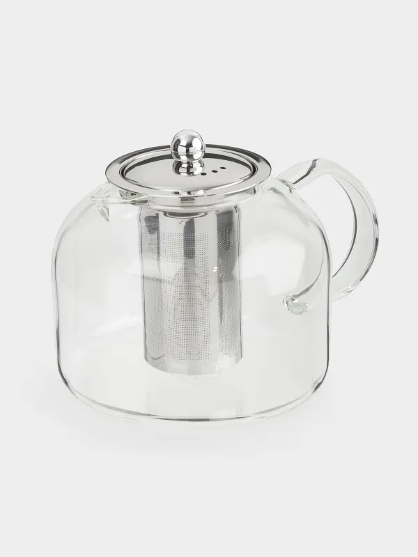 Чайник заварочный, 1,3 л, стекло Б/сталь, Macchiato, image-1