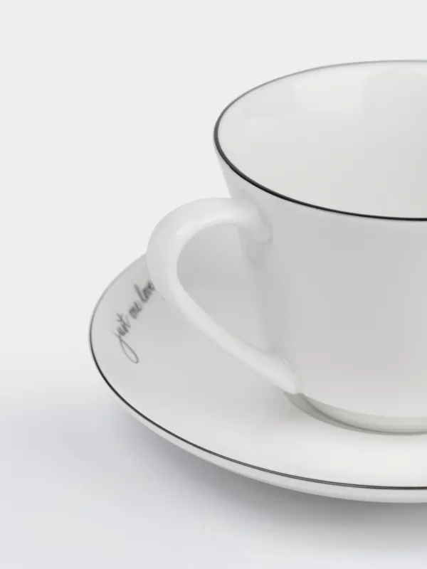 Пара чайная, 1 перс, 2 пр, 250 мл, фарфор N, белая, Just one love, Lovely story, image-2