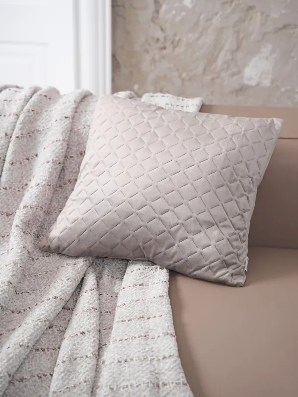 Жастық сәндік, 45х45, көрпе, барқыт, сирень, Ромбтар, Sewing, image-4