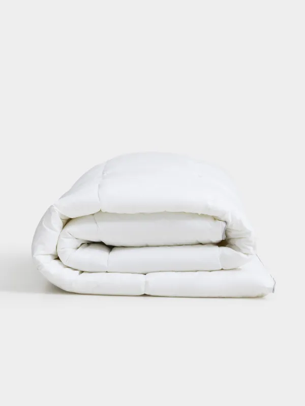 Көрпе, 200х220 см, мақта/микрофибра, ақ, күміс жиектері бар, Soft cotton, image-3