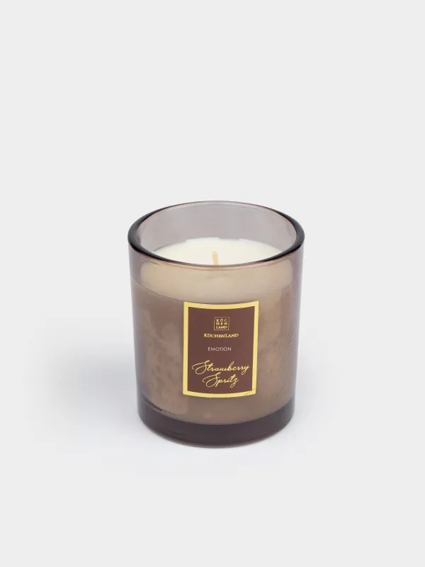 Хош иісті шам, 9 см, шам ұстағышта, шыны, түс, Strawberry Spritz, Emotion, image-1