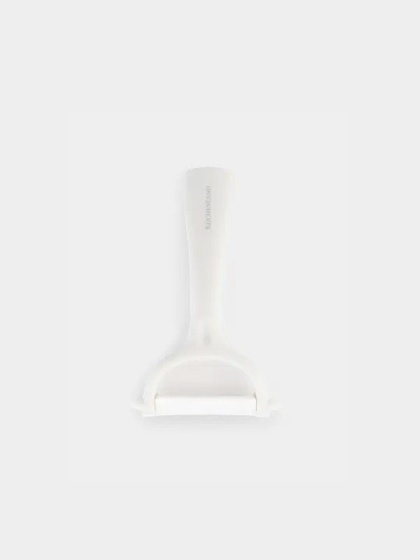 Овощечистка, 14 см, керамика/пластик, молочная, Regular, image-0