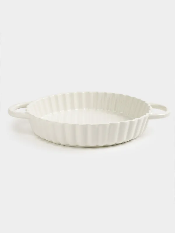 Пісіруге арналған ыдыс, 22 см, керамика, дөңгелек, сүт түстес, Cakes ivory, image-1