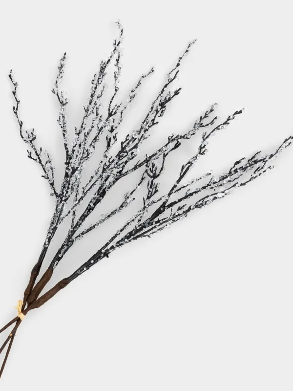 Сәндік бұтақ, 73 см, пластик/металл, Мұз бұтағы, Crystal decor, image-4