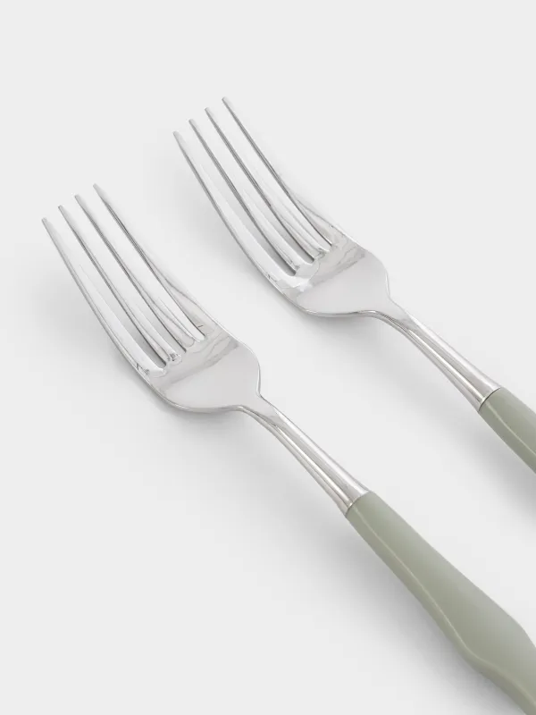 Асханалық шанышқы, 2 дана, болат/пластик, жасыл, Иілімдер, Bangkok, image-2