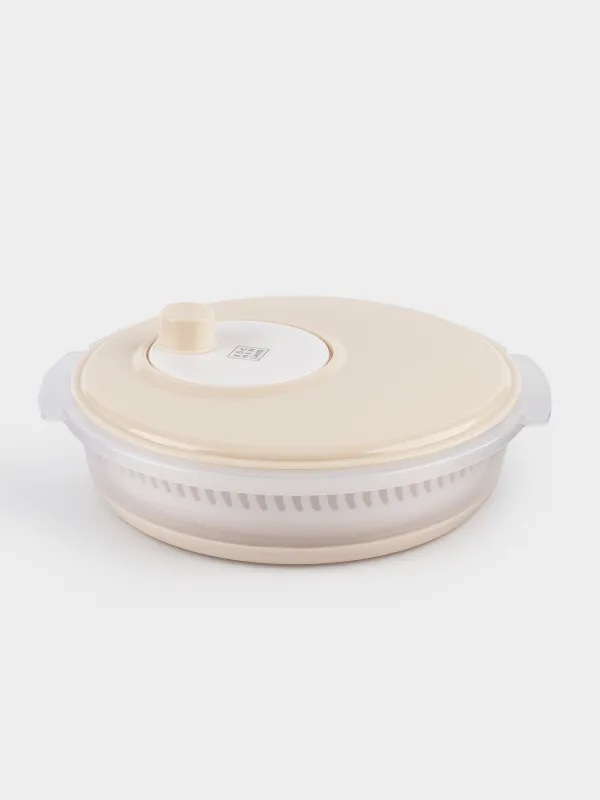 Көкөніске арналған кептіргіш, 30 см, механикалық, жиналмалы, пластик/резеңке, сұр-сарғылт қоңыр, Foldaway, image-8