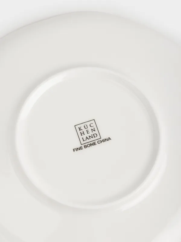 Тіскебасар тәрелкесі, 21 см, фарфор F, ақ, алтын жиектері бар, Гүлдер арасындағы балапан, Easter, image-4