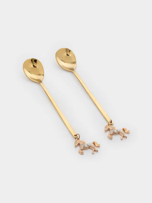 Саптыаяқ, 380 мл, 2 дана, қасықтары бар, фарфор N/болат, түс/түс, Design/Design, Scroll, image-4